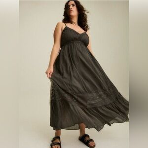 Torrid FESTI Charcoal Maxi Dress